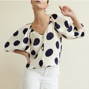 Polka Dot Button Up Blouse